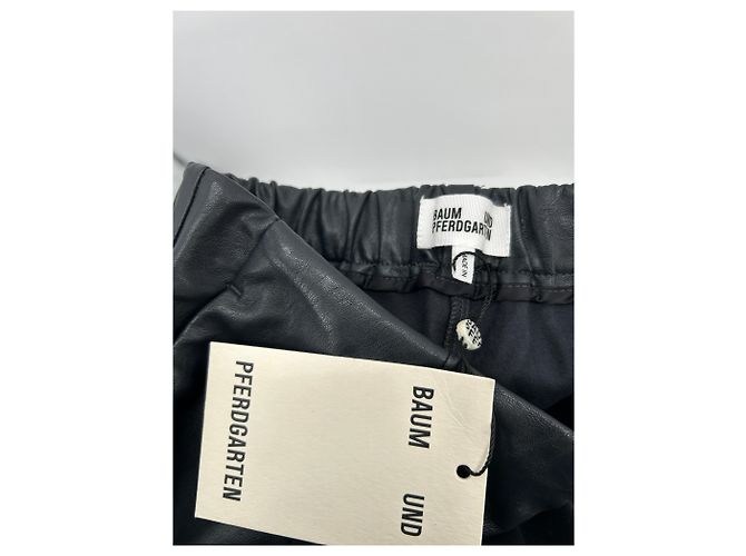 Baum und Pferdgarten Lederhose weit geschnitten schwarz - Ansicht 3