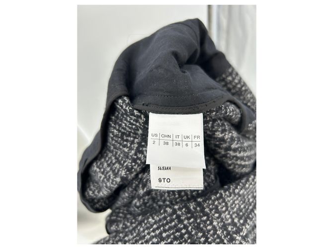 Autre Marque Blazer de lana y cachemira a cuadros Gris - vista 6