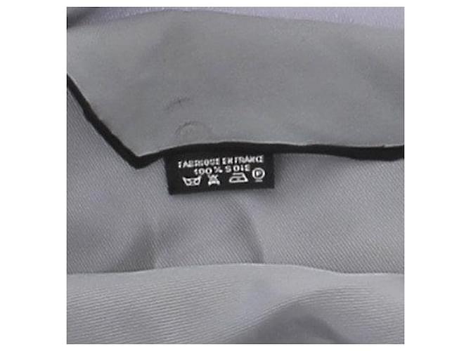 Hermès Stola in seta grigia Grigio - vista 4