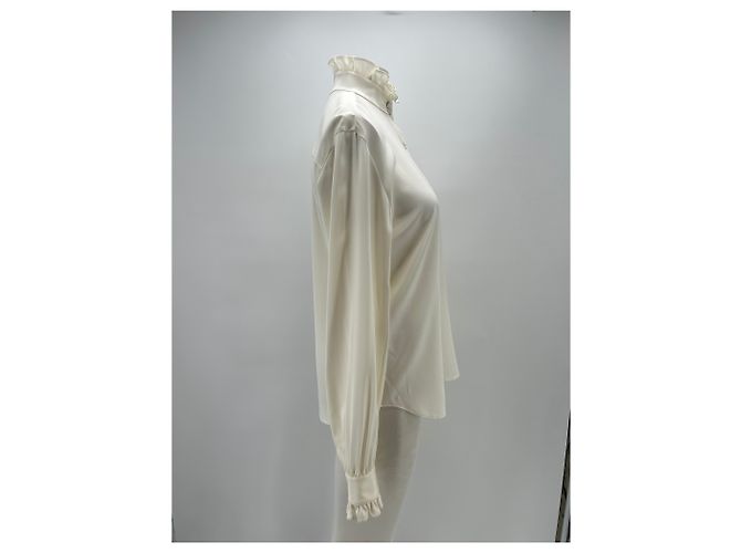 Autre Marque Weiße Seidenbluse - Ansicht 3