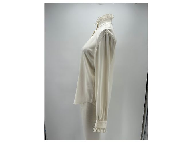 Autre Marque Weiße Seidenbluse - Ansicht 4