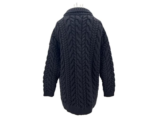 Autre Marque Schwarzer Wollcardigan - Ansicht 2