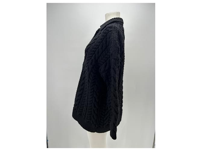 Autre Marque Schwarzer Wollcardigan - Ansicht 4