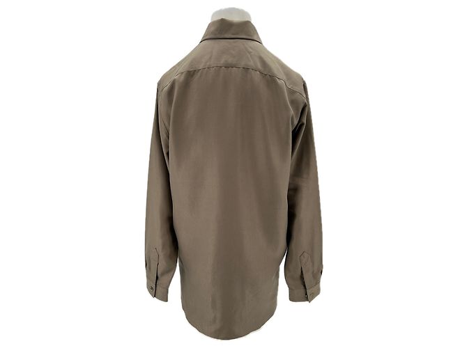 Autre Marque Camisa de seda P.JOHNSON caqui - vista 2