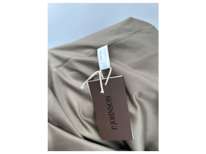 Autre Marque Camisa de seda P.JOHNSON caqui - vista 6
