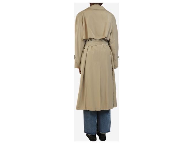 Acne Trench in nylon neutro con cintura - taglia UK 4 - vista 2