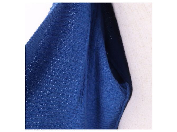Timeless Chanel COCO Strickjacke mit Knöpfen Blau - Ansicht 5