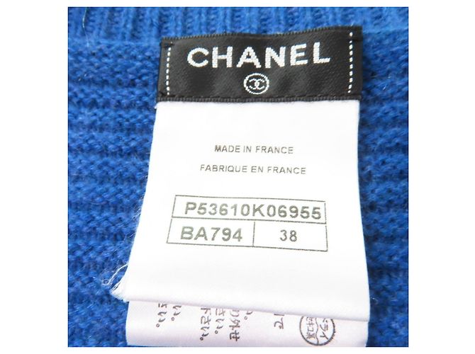 Timeless Chanel COCO Strickjacke mit Knöpfen Blau - Ansicht 7