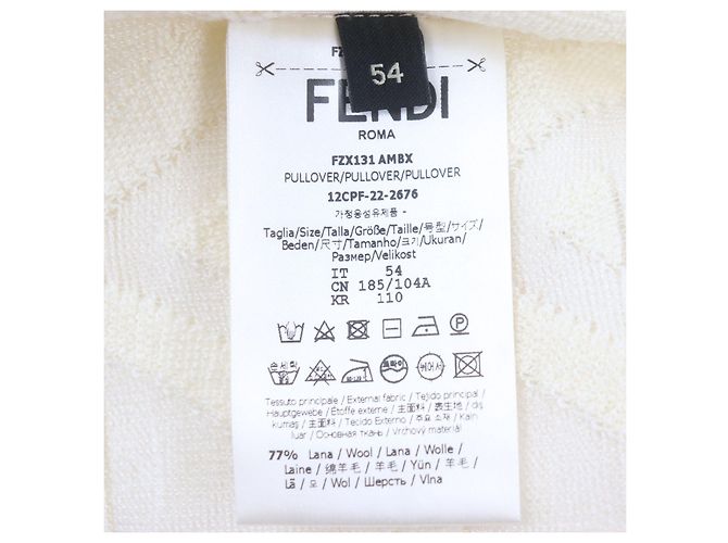 Fendi×Marc Jacobs FZX131 Wollstrick Langarm-T-Shirt - Ansicht 7