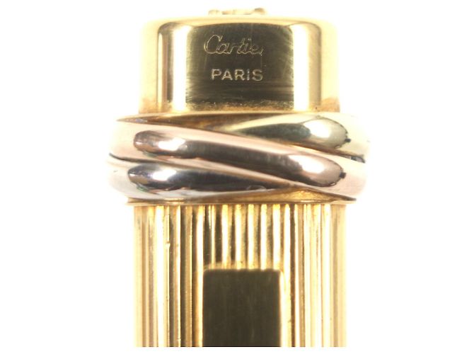Cartier Trinity Stripe Pattern Ballpoint Pen Golden - view 7
