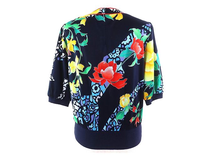 Autre Marque Camiseta de algodón con estampado floral LEONARD FASHION Azul - vista 3