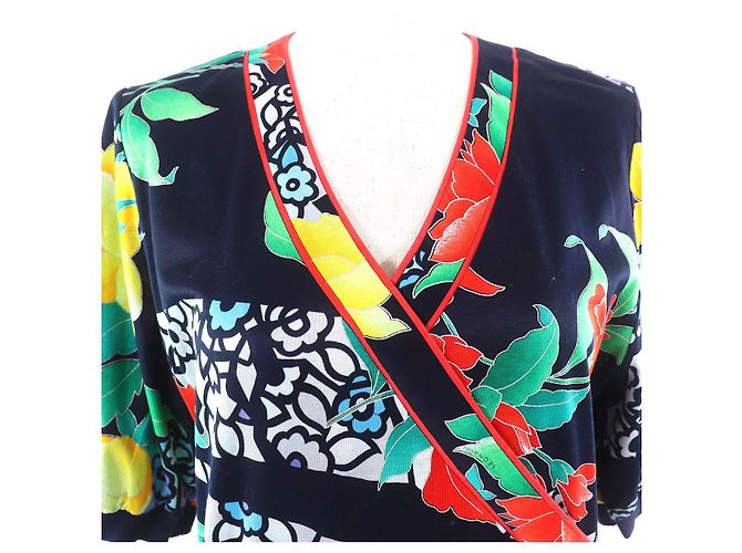 Autre Marque Camiseta de algodón con estampado floral LEONARD FASHION Azul - vista 4