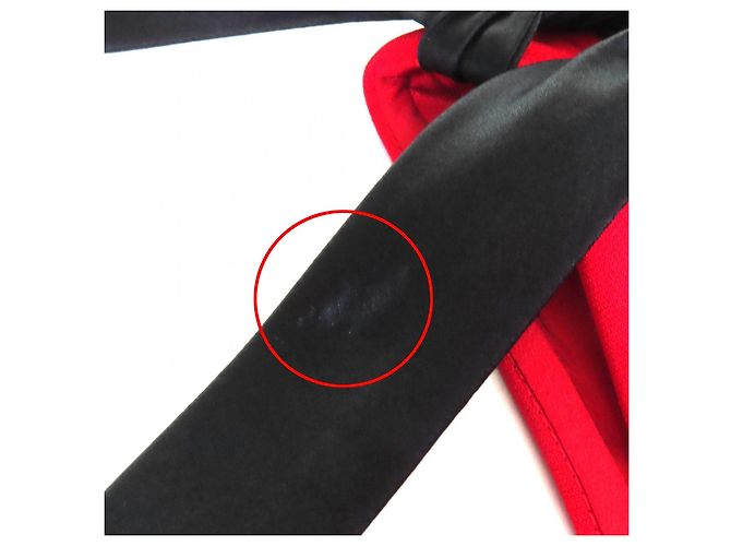 Miu Miu MIUMIU Cady Kleid Schwarz Rot - Ansicht 11