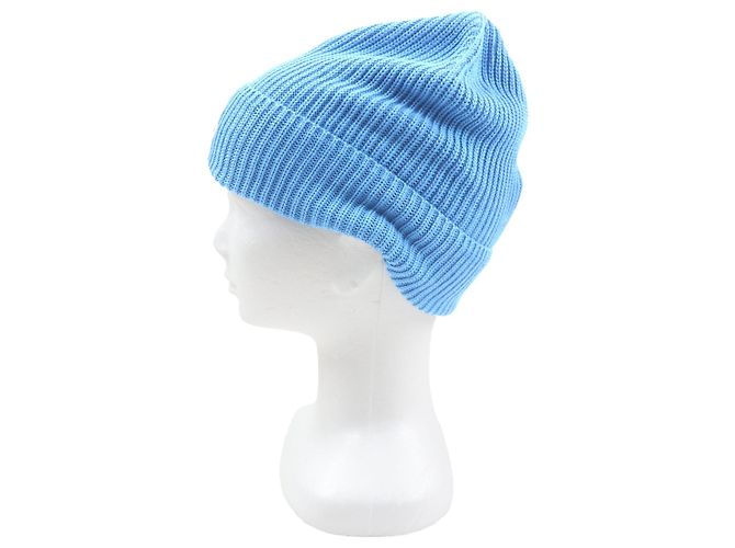 Moncler Strickmütze Baumwollstrickmütze Blau - Ansicht 3