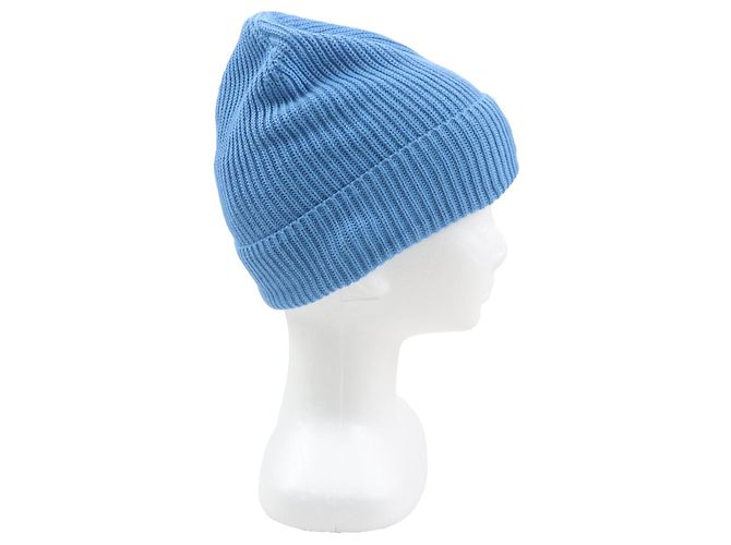 Moncler Strickmütze Baumwollstrickmütze Blau - Ansicht 5