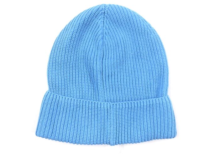 Moncler Strickmütze Baumwollstrickmütze Blau - Ansicht 6