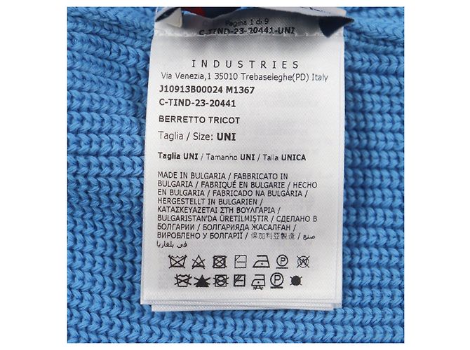 Moncler Strickmütze Baumwollstrickmütze Blau - Ansicht 9