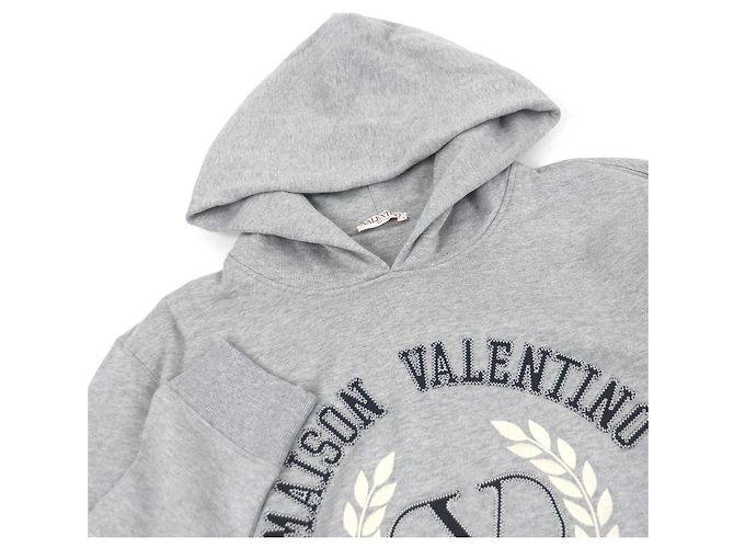Sudadera de algodón nylon con logo bordado de Valentino Gris - vista 2