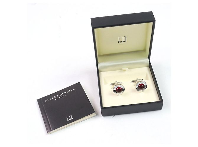 Alfred Dunhill Gemelli rotondi Dunhill in argento Rosso - vista 2