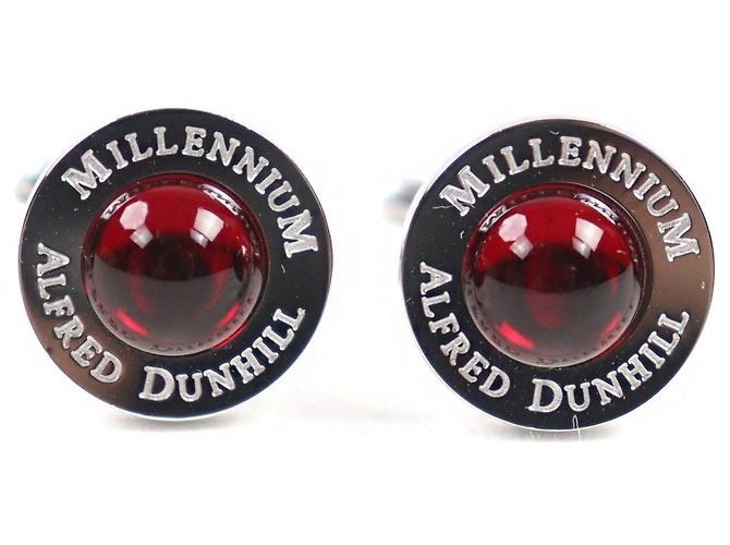Alfred Dunhill Gemelli rotondi Dunhill in argento Rosso - vista 3