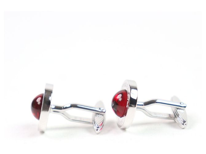 Alfred Dunhill Gemelli rotondi Dunhill in argento Rosso - vista 4