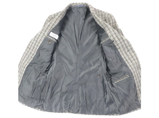 Chaqueta de lana Yves Saint Laurent rive gauche Castaño - vista 4
