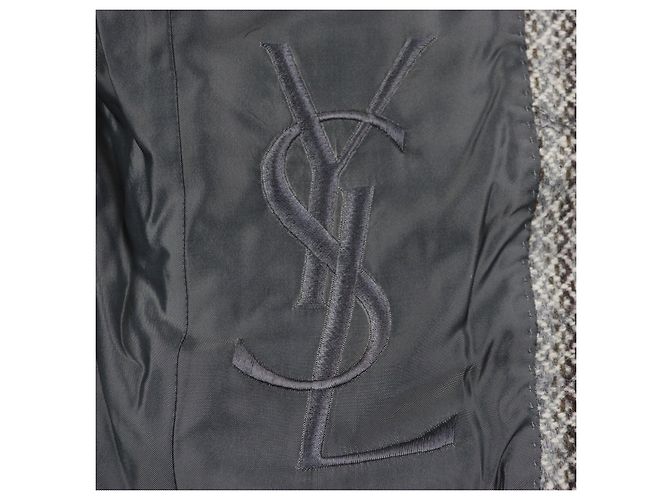 Chaqueta de lana Yves Saint Laurent rive gauche Castaño - vista 8