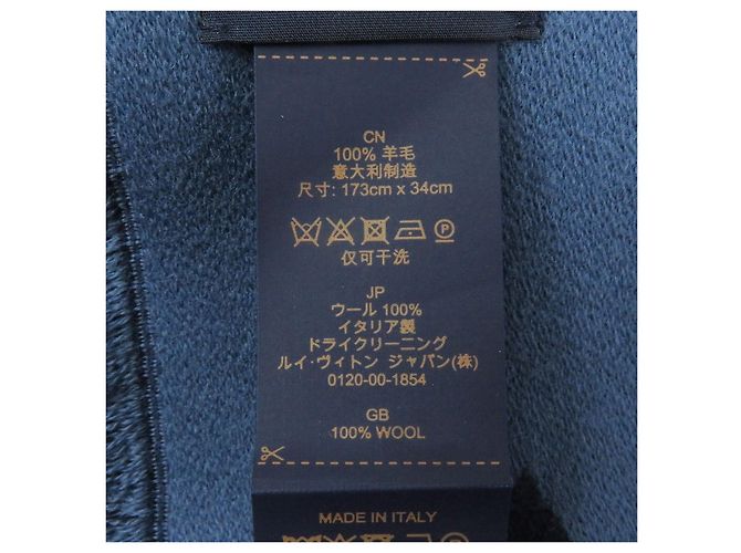 Sciarpa in lana Vivienne Monogram Louis Vuitton Blu Blu navy - vista 8
