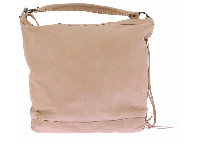 Borsa Balenciaga Day beige in pelle - vista 2