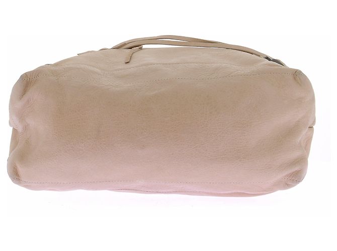 Borsa Balenciaga Day beige in pelle - vista 7