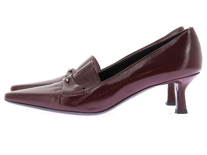 Barbara Bui Mocassini con tacco bordeaux Bordò - vista 3