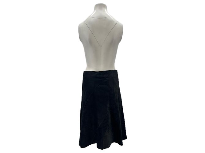 Autre Marque Falda de ante negra Negro - vista 2