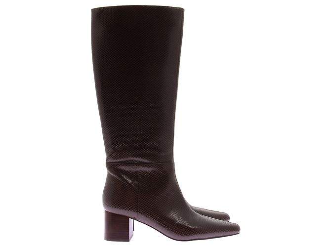 Autre Marque Botas marrones de cuero Castaño - vista 2