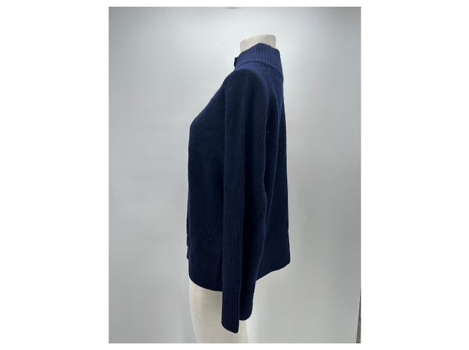 Eric Bompard Marinefarbener Cashmere-Cardigan Marineblau - Ansicht 4
