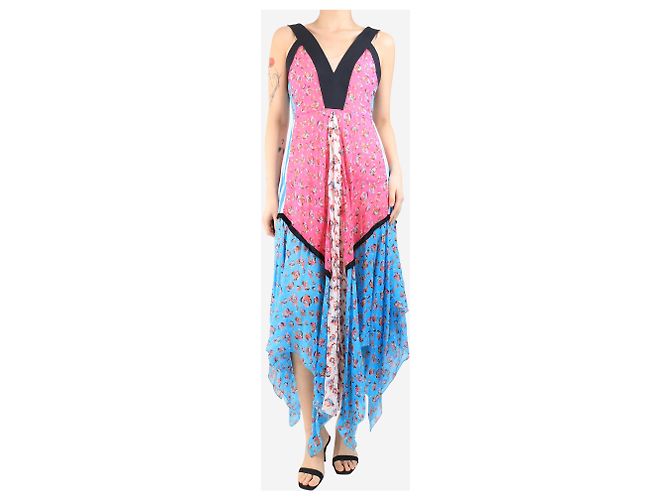 Byblos Blumenkleid Midi - Größe UK 10 Mehrfarben - Ansicht 3