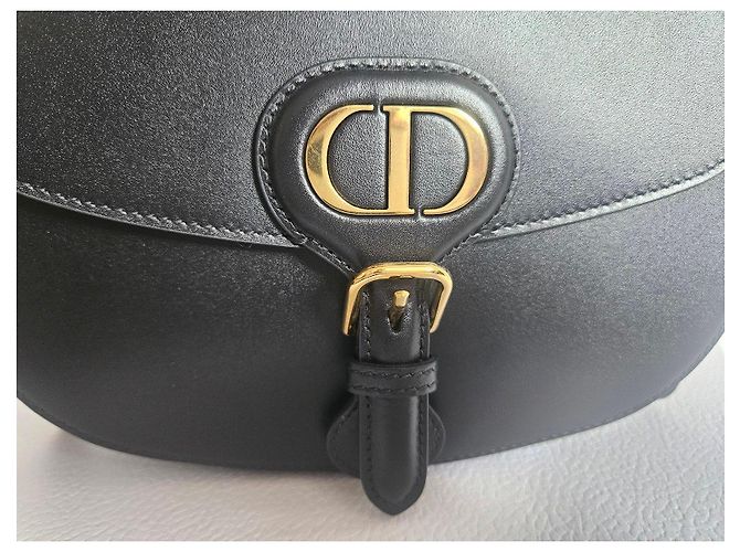 Borsa Bobby media in pelle nera Christian Dior con tracolla decorata Nero - vista 3