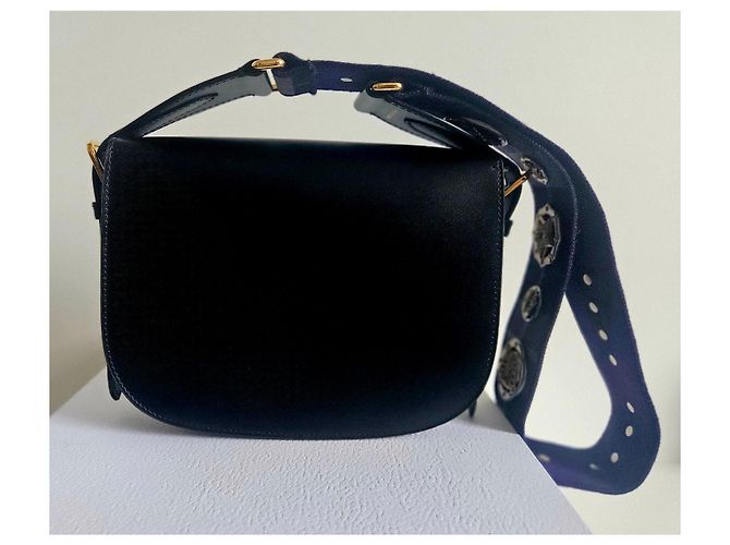 Borsa Bobby media in pelle nera Christian Dior con tracolla decorata Nero - vista 5
