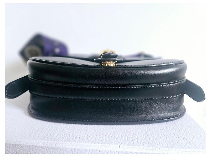 Borsa Bobby media in pelle nera Christian Dior con tracolla decorata Nero - vista 6