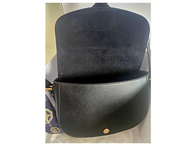 Borsa Bobby media in pelle nera Christian Dior con tracolla decorata Nero - vista 9