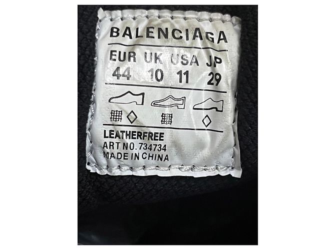 Sneakers Triple S Balenciaga Nero Bianco - vista 9