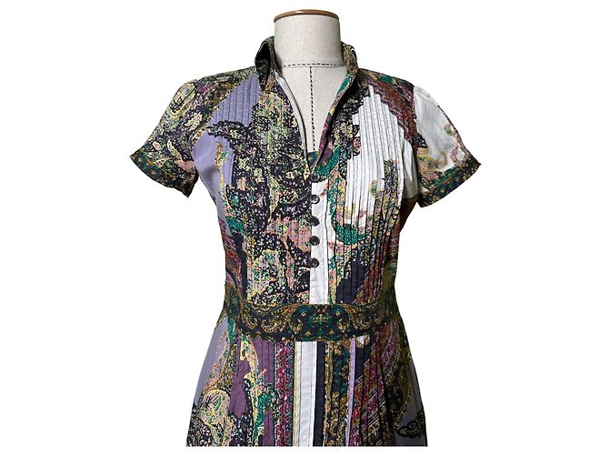 Vestido Etro de mezcla de algodón con estampado paisley Multicolor - vista 2