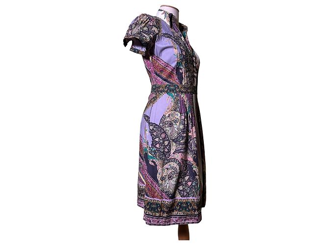 Vestido Etro de mezcla de algodón con estampado paisley Multicolor - vista 3