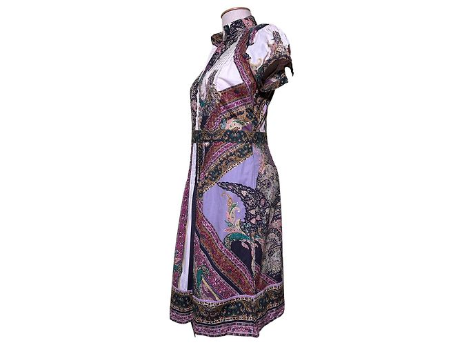 Vestido Etro de mezcla de algodón con estampado paisley Multicolor - vista 4