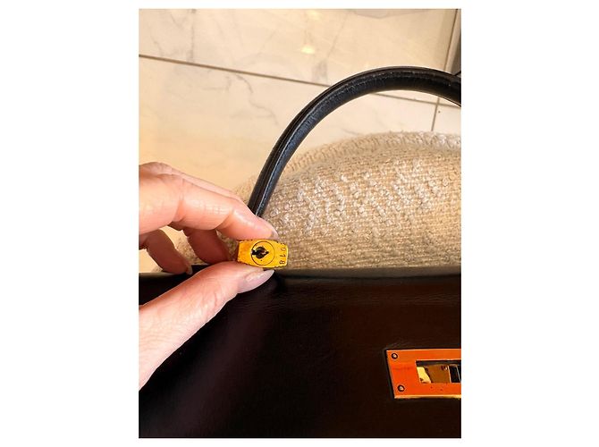 Borsa Hermès Kelly 32 in pelle box nera Nero - vista 12