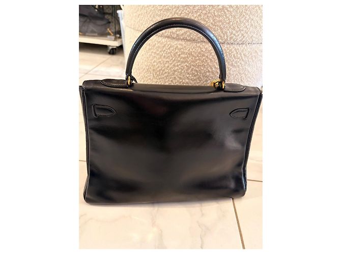 Borsa Hermès Kelly 32 in pelle box nera Nero - vista 13