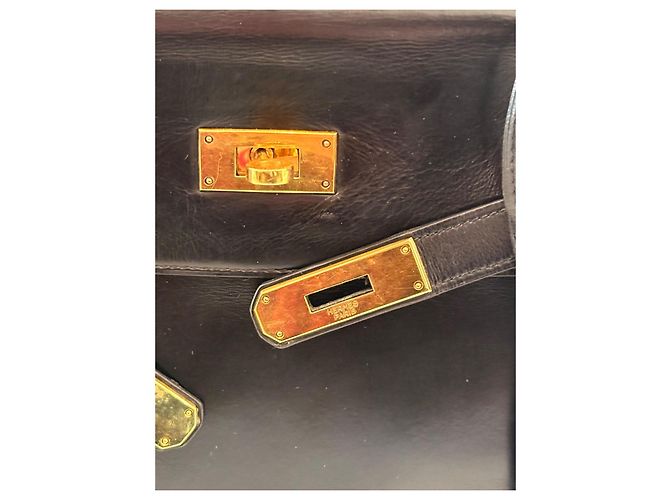Borsa Hermès Kelly 32 in pelle box nera Nero - vista 15