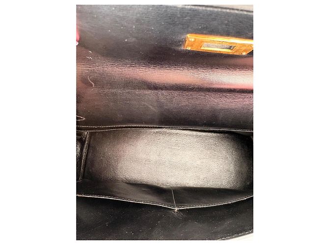 Borsa Hermès Kelly 32 in pelle box nera Nero - vista 7