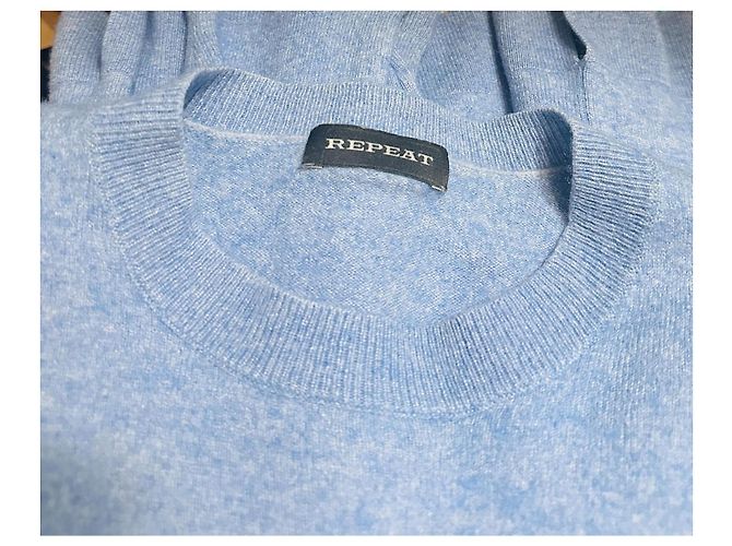 Autre Marque Suéter de cashmere e seda azul Repeat - vista 4