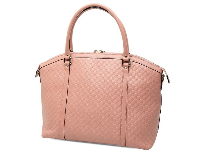 Borsa a mano grande microguccissima rosa di Gucci - vista 2