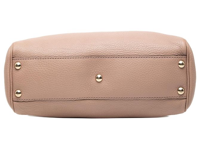Bamboo Borsa shopper piccola in pelle di vitello marrone Gucci con bambù Carne - vista 3